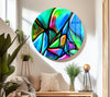 Vivid Stained Art Deco Glass Wall Art
