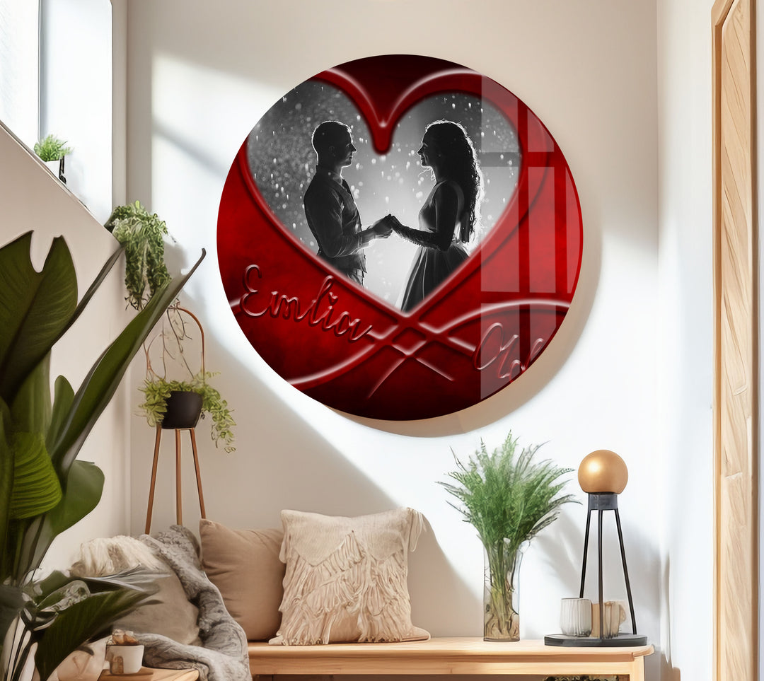 Love Concept Decor Tempered Glass Wall Art - MyPhotoStation