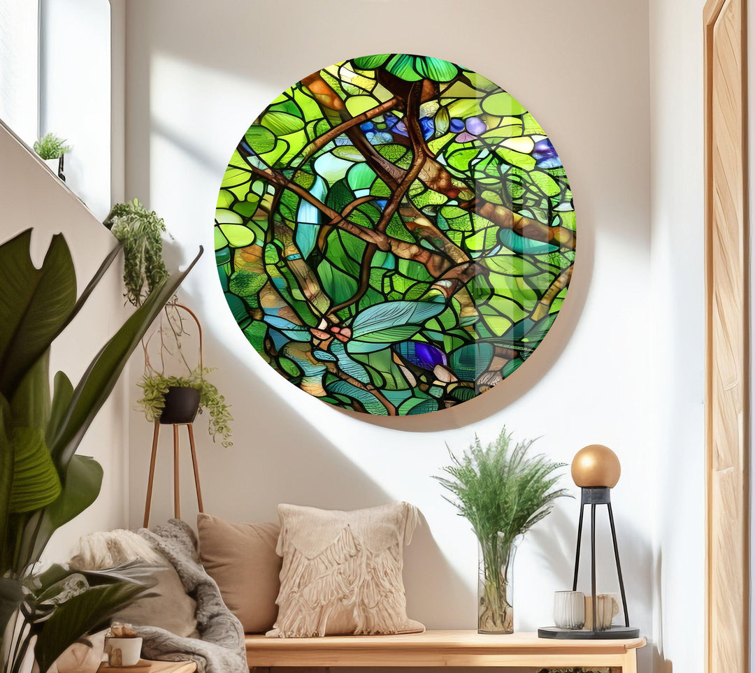 Stained Botanical Glass Wall Art art glass wall art, glass wall art pictures