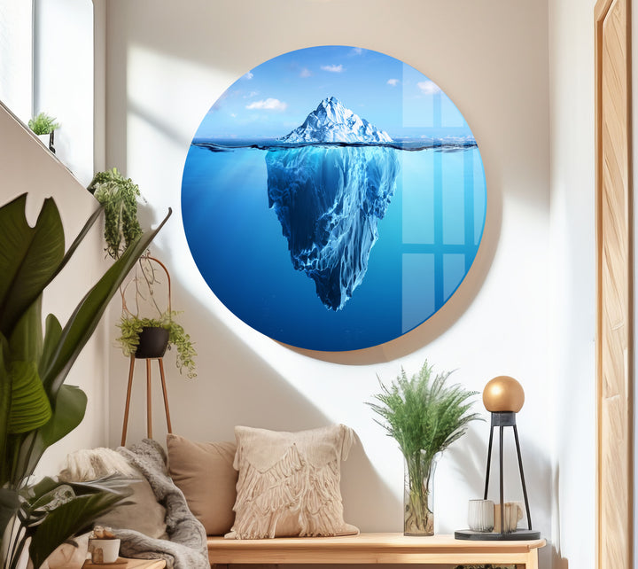 Iceberg In Sea Glass Wall Art custom glass photo prints, large glass prints