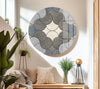 Mosaic Grey Glass Wall Art print on glass, glass printed photos