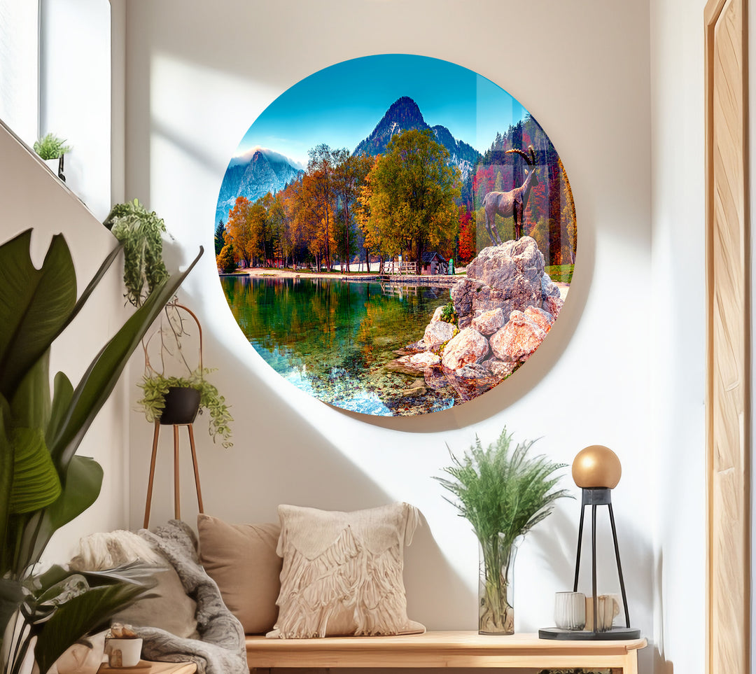 Jasna Lake Landscape Glass Wall Art print on glass, glass printed photos