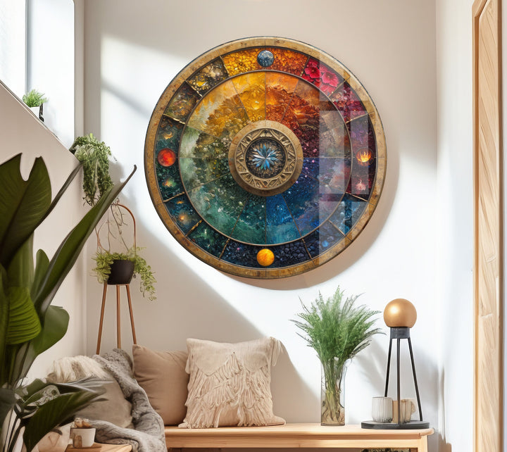 Colored Stained Stones Glass Wall Art glass pictures for Wall, glass prints wall art
