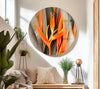 Orange Leaf Tempered Glass Wall Art