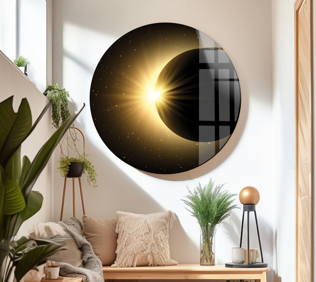 Solar Eclipse Glass Wall Art, glass photo prints, glass picture prints