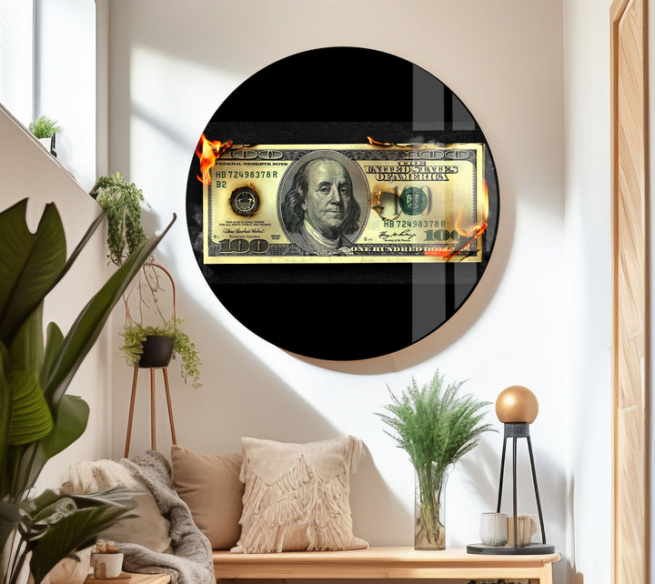 Money Cool Art Tempered Glass Wall Art - MyPhotoStation