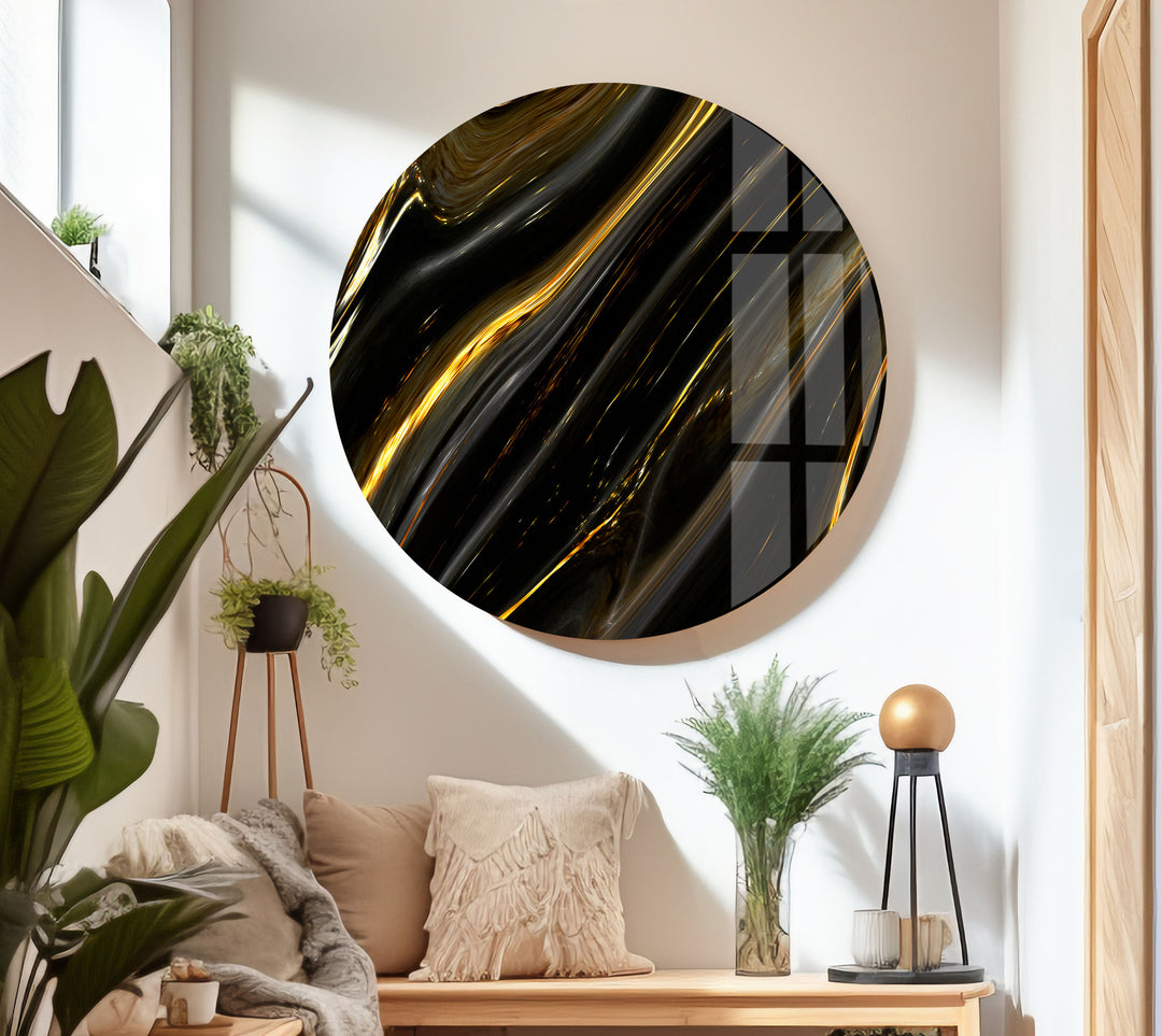 Black Gold Marble Glass Wall Art glass photo prints, glass picture prints