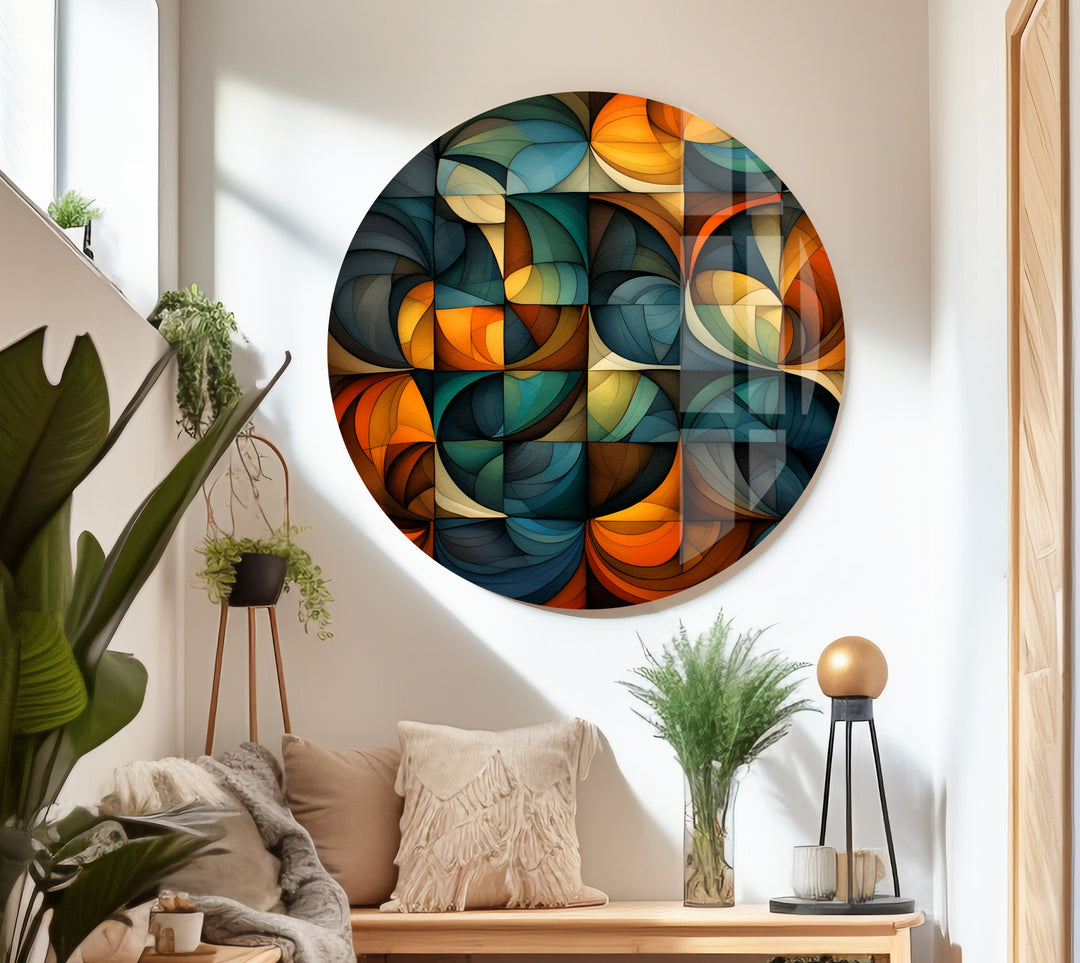 Abstract Art Piece Glass Wall Art stained glass wall art, stained glass wall decor