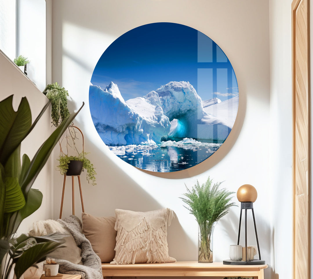 Iceberg Wall Glass Wall Art picture on glass wall art, photos printed on glass