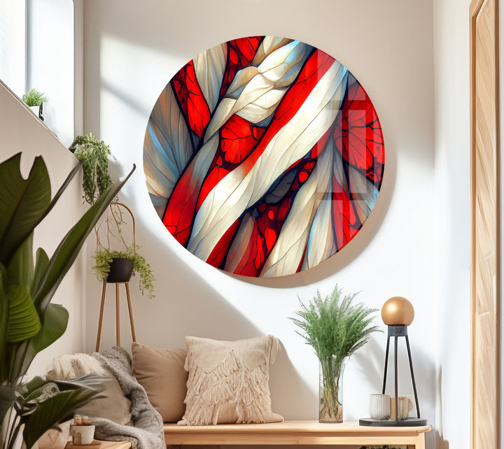 Stained Red Glass Wall Art custom glass photo prints, large glass prints