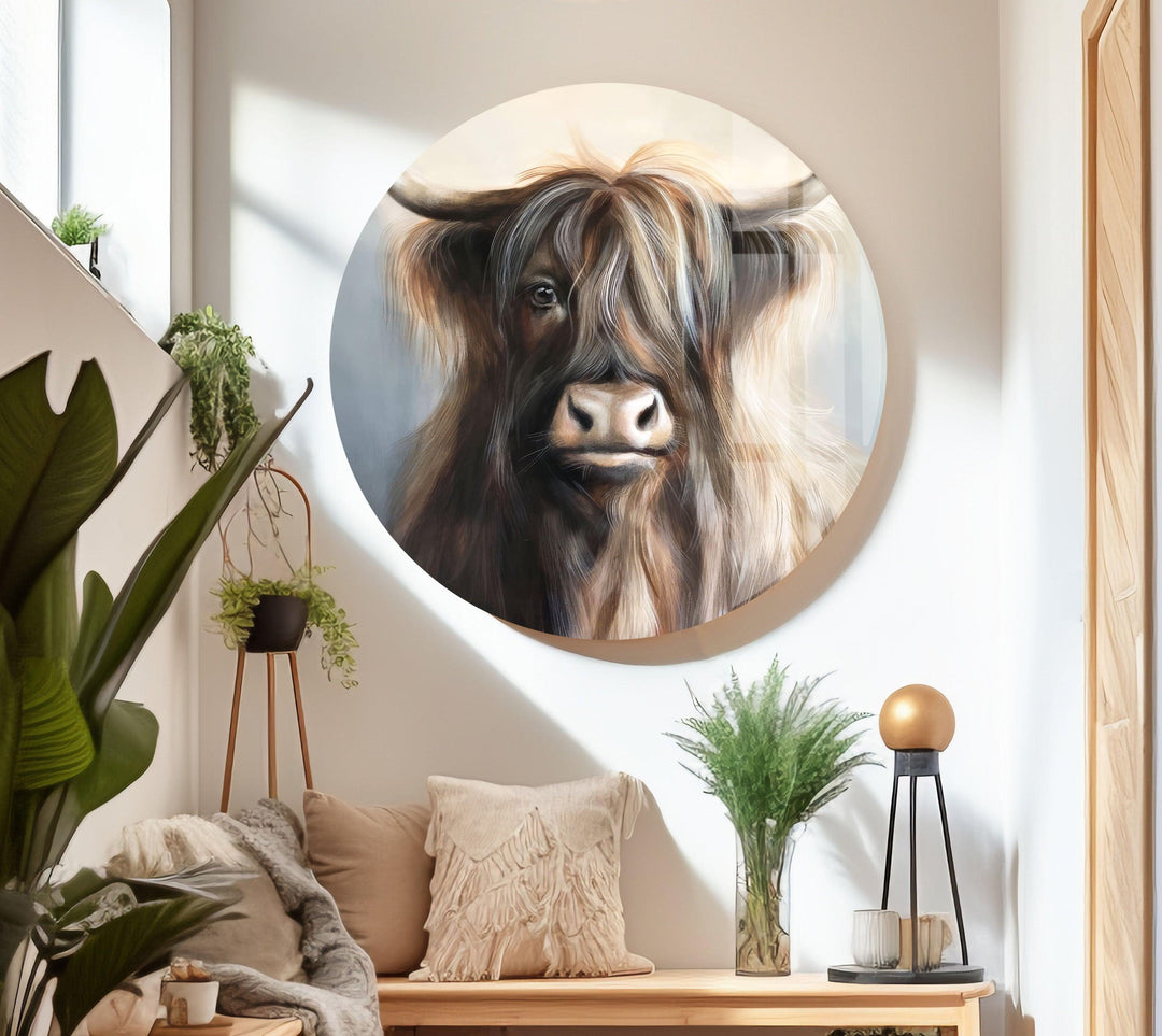 Portrait of Bull Glass Wall Art Glass Printing Wall Art, Print photos on glass