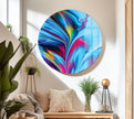 Blue Abstract Tempered Glass Wall Art - MyPhotoStation