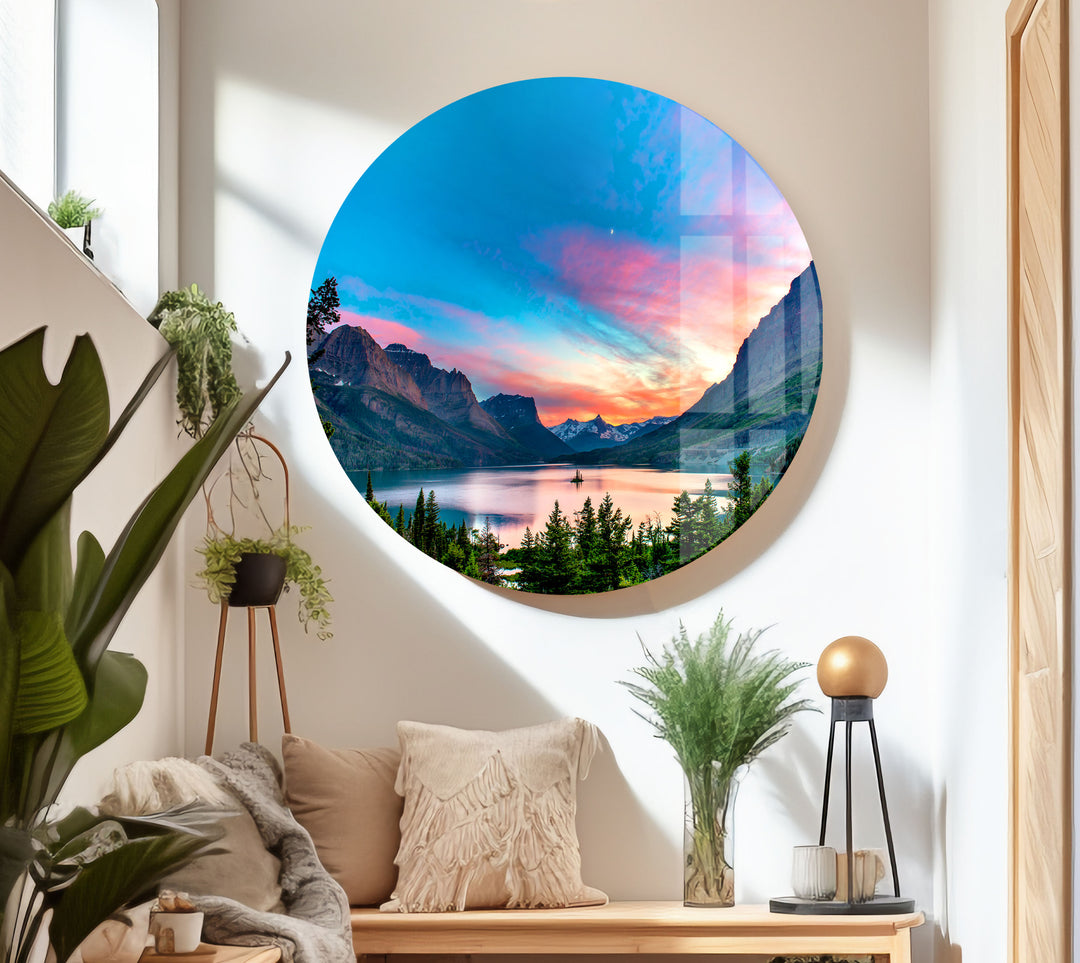 Saint Mary Lake Glass Wall Art art glass wall art, glass wall art pictures