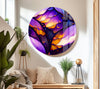 Purple Stained Glass Wall Art, picture on glass wall art, photos printed on glass