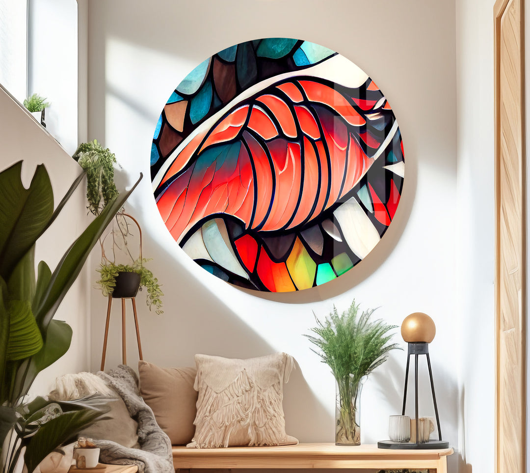 Koi Fish Stained Glass Wall Art custom glass pictures, glass art prints