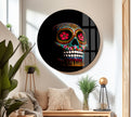 Mexican Skull Tempered Glass Wall Art