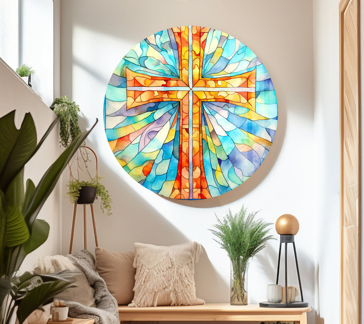 Heavenly Light Holy Glass Art for the Wall