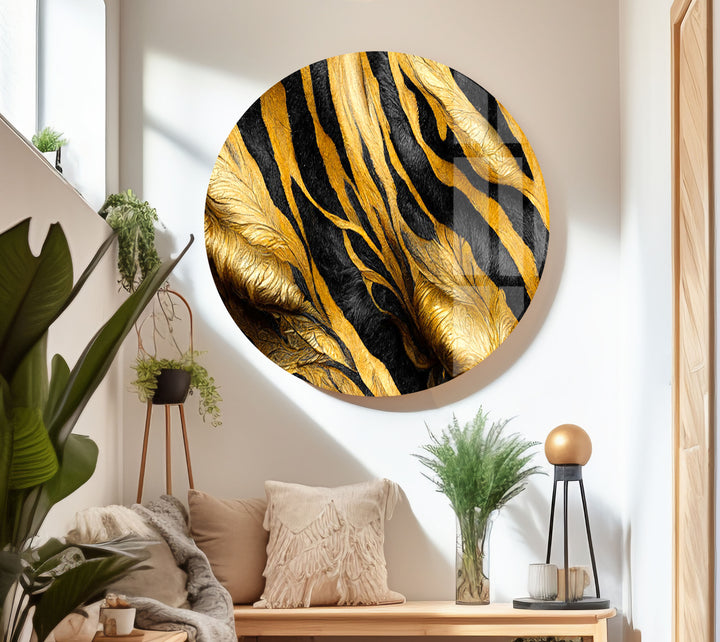 Spectacular Black and Gold Glass Wall Art, glass image printing, glass prints from photos