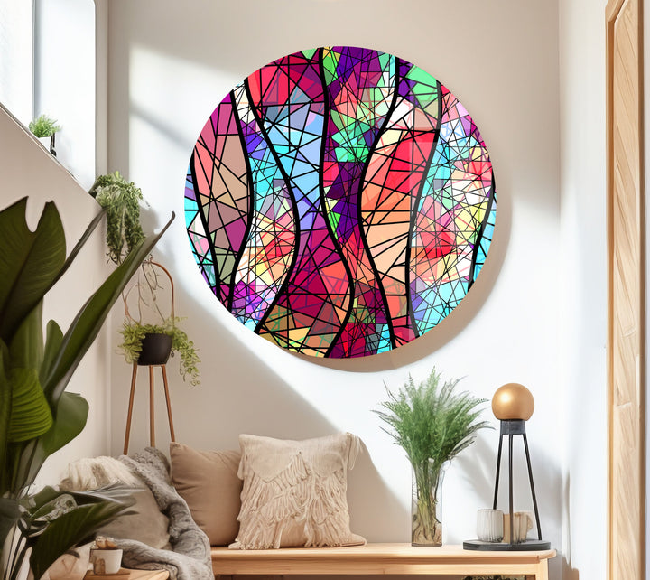 Stained Colorful Abstract Design Glass Wall Art glass photo prints, glass picture prints