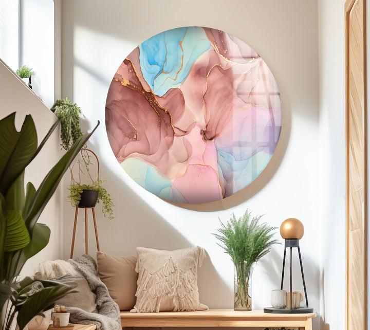 Alcohol Ink Abstract Pink Glass Wall Art art glass wall art, glass wall art pictures