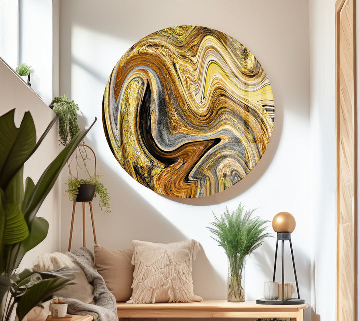 Oversized Abstract Glass Wall Art Decor