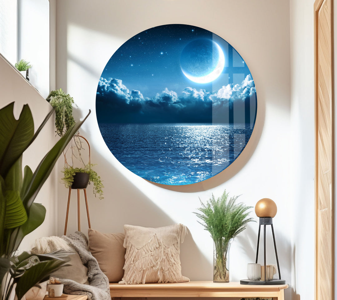 Night Sky with Stars Glass Wall Art large glass photo prints, glass wall photos