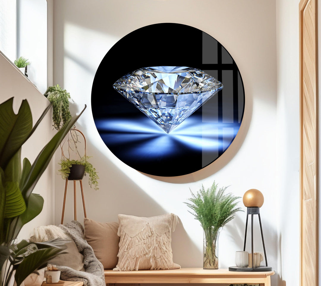 Shining Diamond Extra Large Abstract Photo Prints on Glass