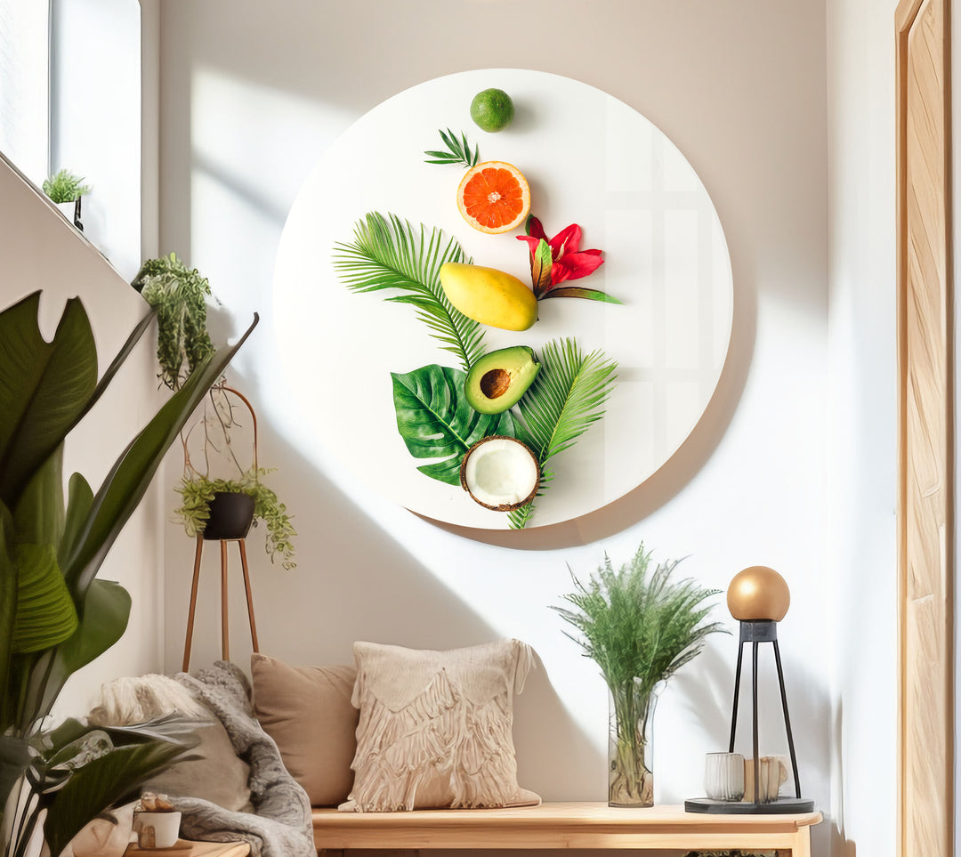 Fruits Kitchen Glass Wall Art, photo print on glass, prints on glass wall art