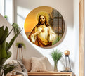 Sacred Heart of Jesus Glass Photo Prints for Wall