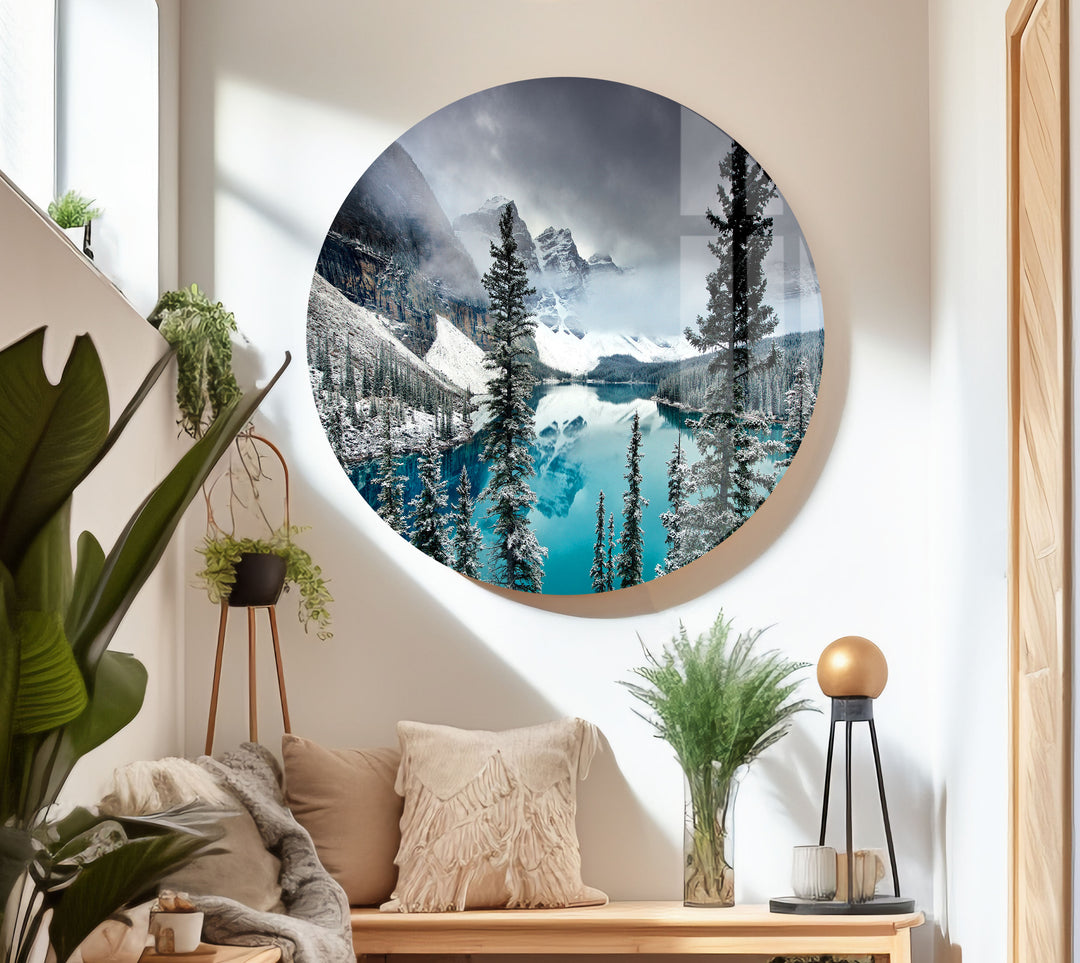 Moraine Lake Glass Wall Art