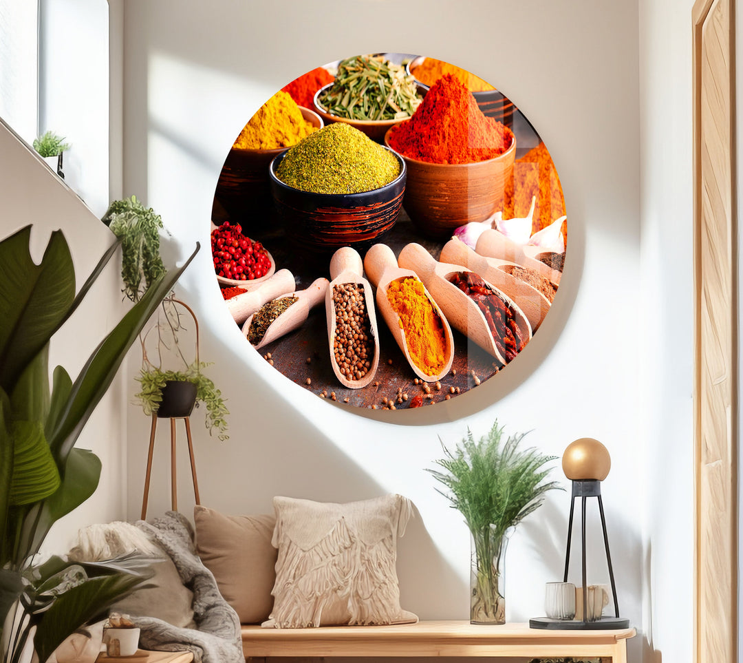 Vivid Spices Glass Wall Art, custom glass photo prints, large glass prints