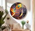 Colorful Indian Elephant Glass Wall Art Decor Ideas