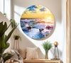 Sea Waves Tempered Glass Wall Art