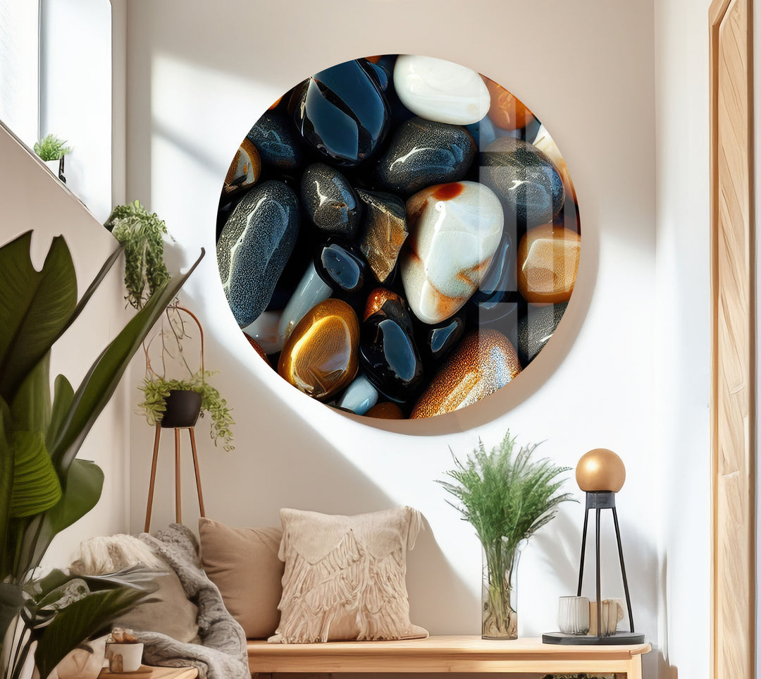 Sea Stones Glass Wall Art custom glass photo prints, large glass prints