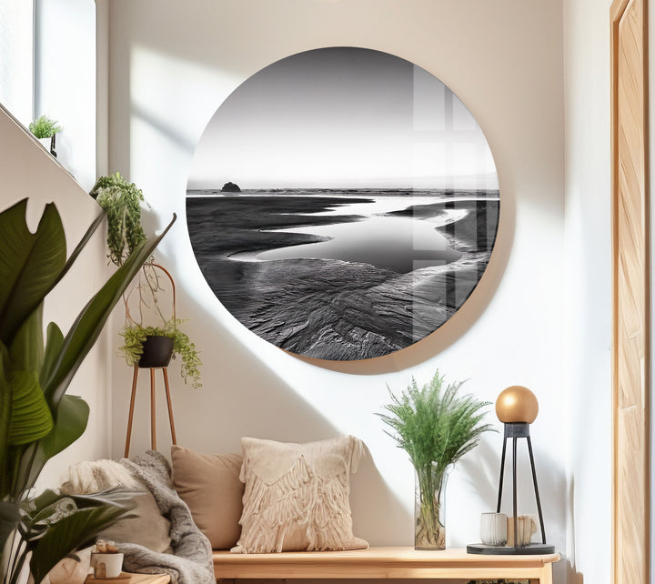 Patterns in The Sand Glass Wall Art picture on glass wall art, photos printed on glass