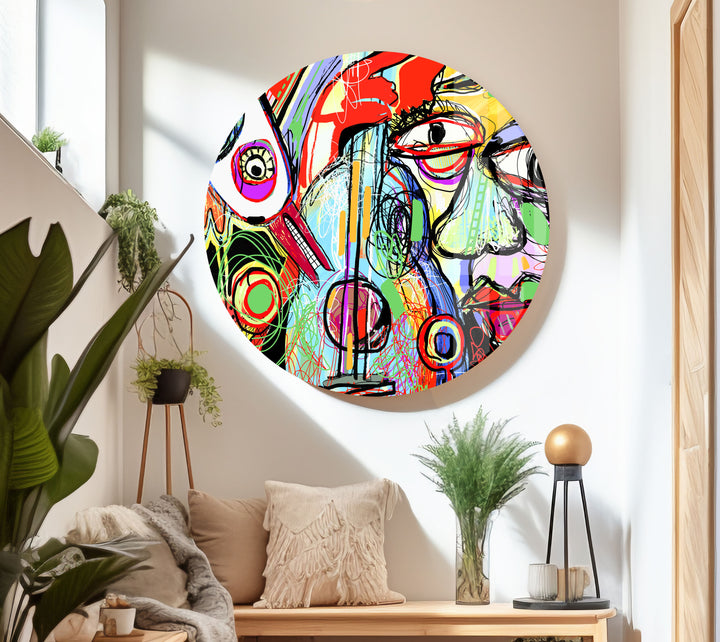 Picasso Art Glass Wall Decor | Glass Art Paintings