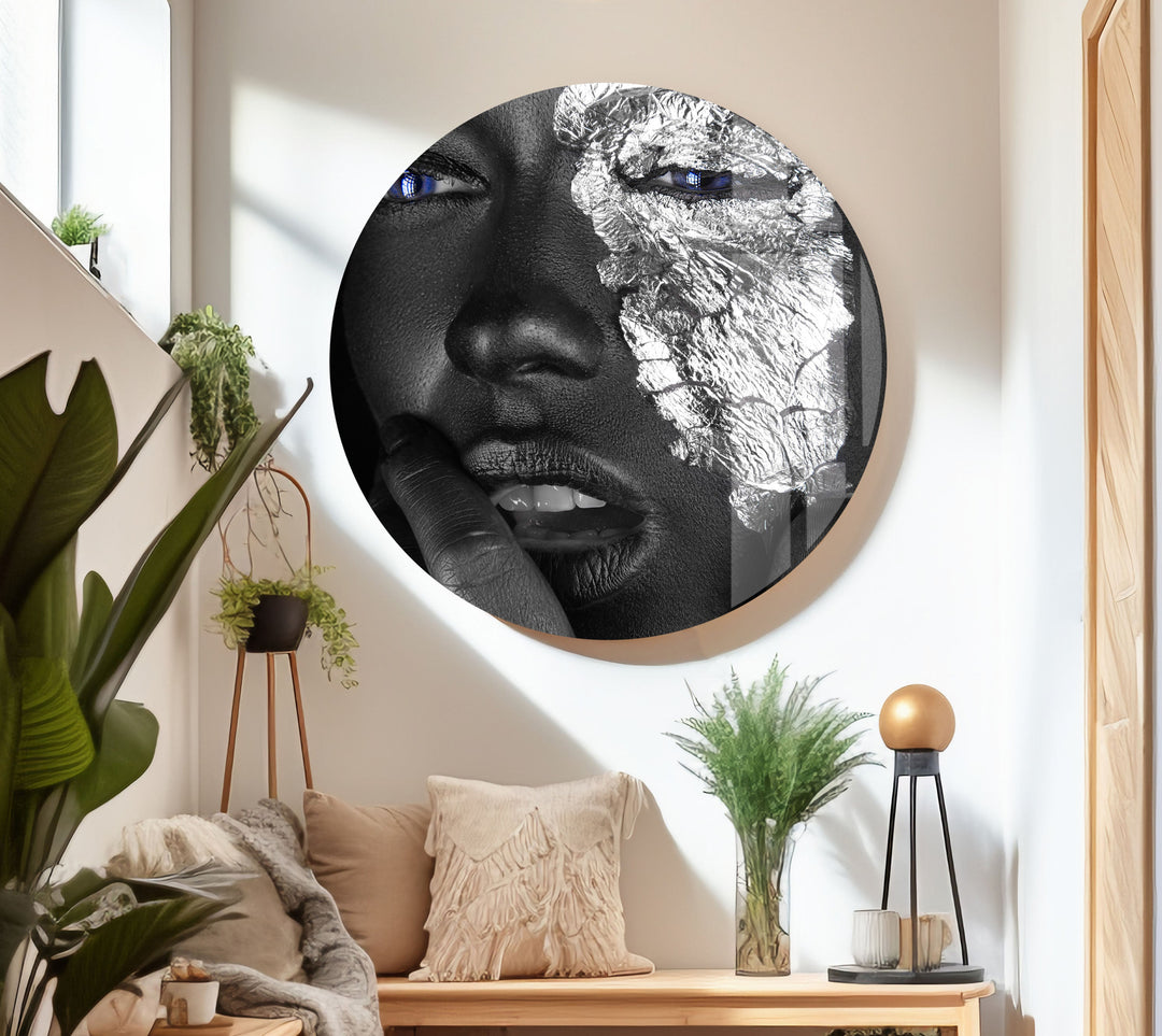 Silver Plated Woman Cool Art Prints & Glass Photo