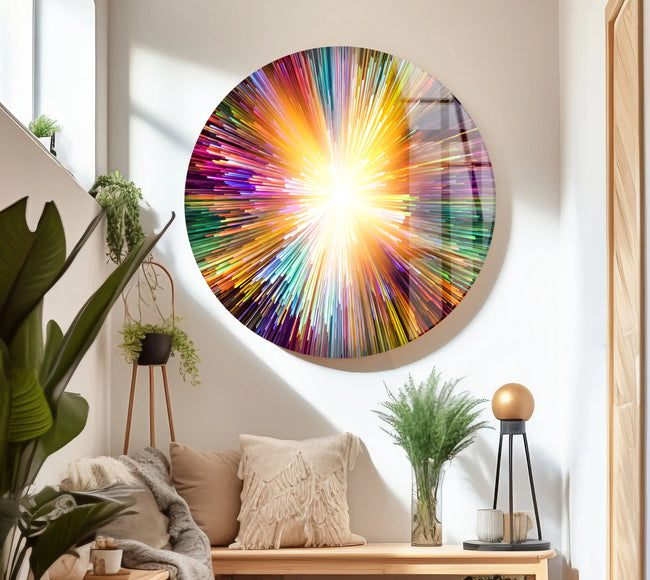 Colorful Modern Abstract Tempered Glass Wall Art - MyPhotoStation