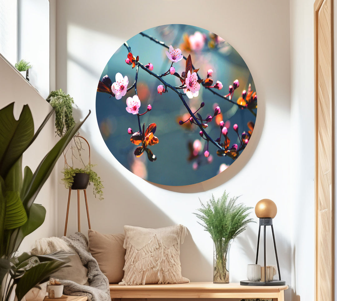 Sakura Cherry Blossom Glass Wall Art, glass image printing, glass prints from photos