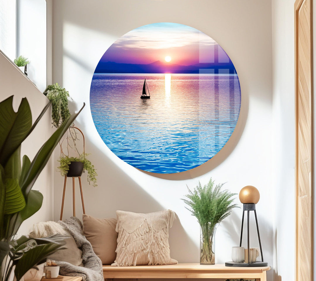 Sailboat Is a Beautiful Sight Glass Wall Art