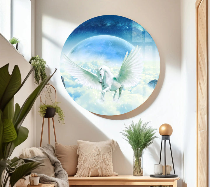 Pegasus Mythology Glass Wall Art glass photo prints, glass picture prints