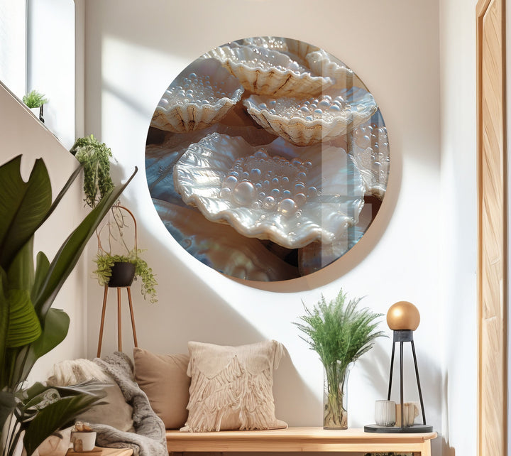 Mother of Pearl Glass Wall Art glass image printing, glass prints from photos
