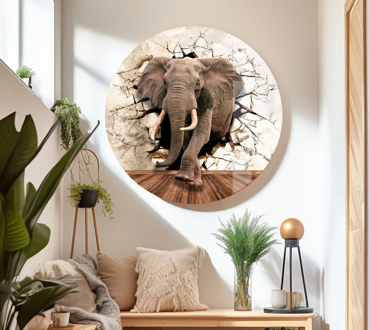 3D Elephant Glass Wall Art stained glass wall art, stained glass wall decor