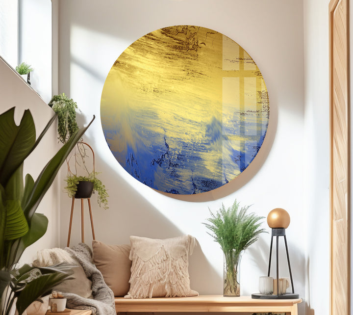 Golden Glass Wall Artwork & Cool Art Prints