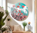 Poppy Flowers Tempered Glass Wall Art