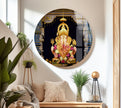 Hindu Lord Ganesha Artistic Abstract Stained Glass Panels