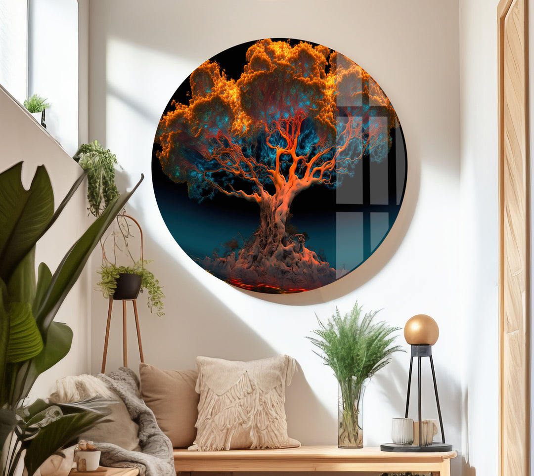 Fantastic Nature Tree Elegant Glass Artwork Pieces