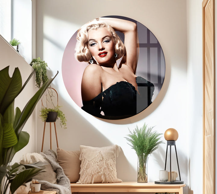 Marilyn Monroe Portrait Glass Wall Art photo print on glass, prints on glass wall art
