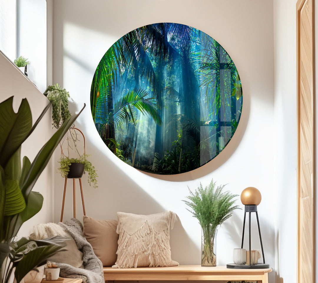 Amazon Rainforest Glass Wall Art photo print on glass, prints on glass wall art