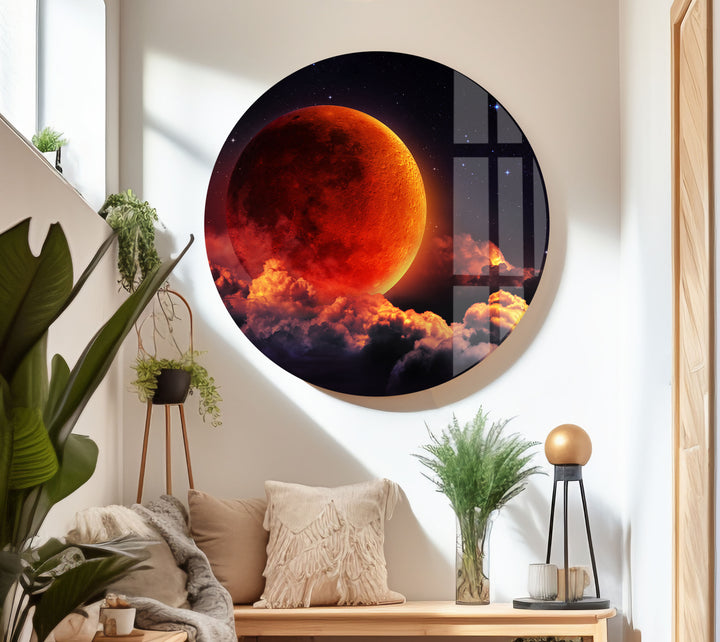 Blood Moon Glass Wall Art, glass photo prints, glass picture prints